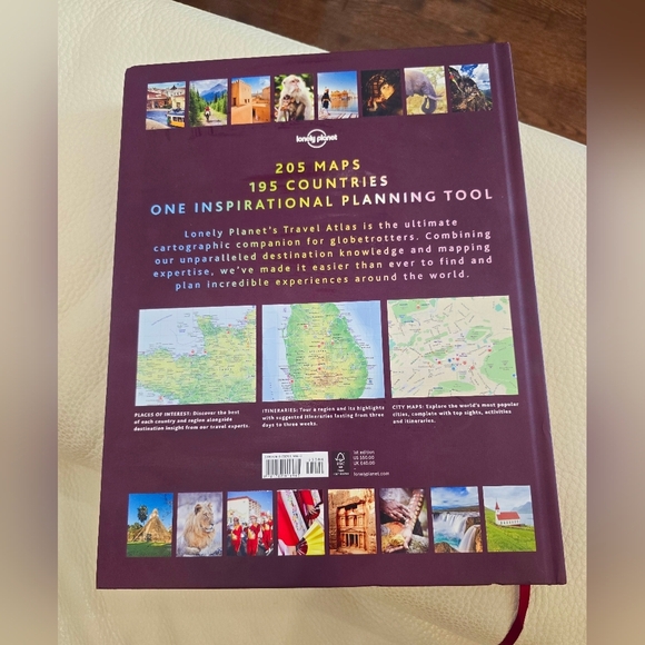The Travel Atlas by Lovely Planet Hardcover Book Published 2018 New - Picture 3 of 14